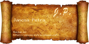 Jancsa Petra névjegykártya